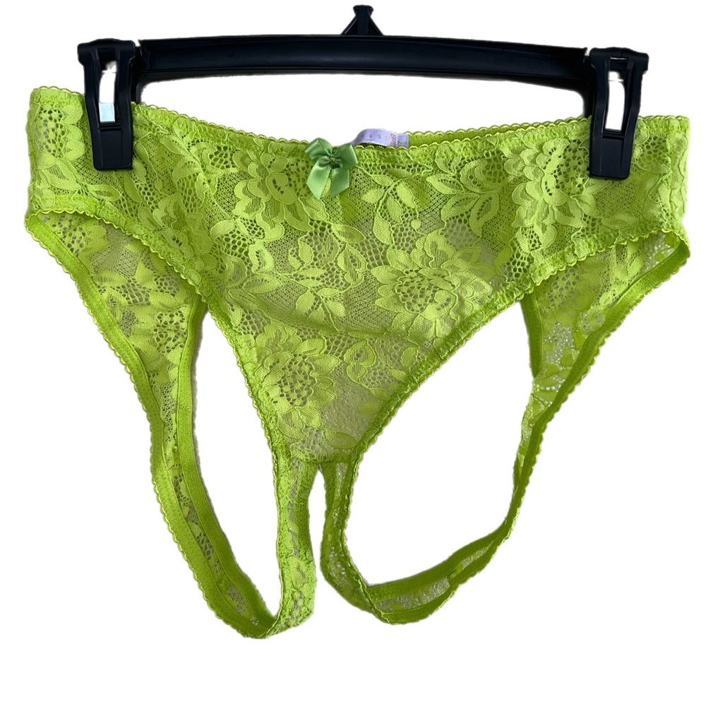 Savage X Fenty Neon Green Lace Bra Set and Garter π - Picture 5 of 16